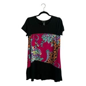 Isabel Artistic Print Women’s Shirt Tunic Size M